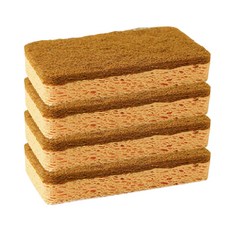 해밀 미니멀한 주방용품 설거지 수세미 카키, 4개, 1개입