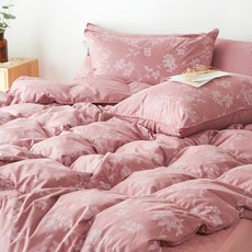 라뽐므 리플라워 구스이불 강추위용 + 노르빅 토퍼 + 베개커버 세트, 드라이로즈(이불), 차콜그레이(토퍼,베개커버), 이불+토퍼+베개커버 세트