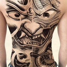 MEIBROWN 特大號背部漢娜紋身刺青貼紙, 單一顏色, 1個