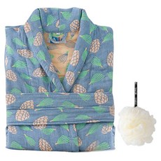 高級浴袍 + 淋浴球套組 SL YP66, 2型（浴袍），白色（淋浴球）, 1套