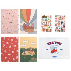 Dailylike My Buddy日常信紙+貼紙組合 01款, 混色, 1套