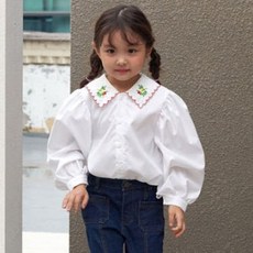 Tori Dong Dong女童款刺繡雪紡衫