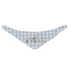 리토가토 반려동물 생일축하 스카프 2 M, 블루체크, 1개