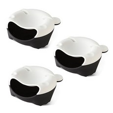 Lead For Me居家野餐堅果零食碗 黑色+白色, 3入