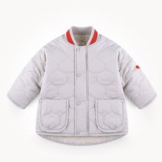 milk mile 童款恐龍星球刺繡保暖絨毛絎縫鋪棉外套