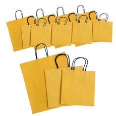 튼튼한 선물포장 무지 종이쇼핑백 15p, 옐로우, 1세트