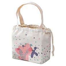 makeme 插畫保溫便當束口袋, 愛心, 1個