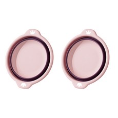 歐班特 可折疊旅行便攜水盆, 2個, 粉紅色