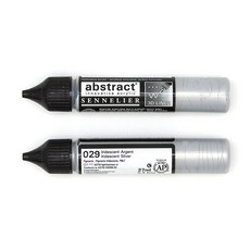 SENNELIER 申內利爾 Abstract 壓克力 3D 立體勾邊筆顏料 029 虹彩銀 2入, 27ml, 1色