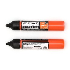 SENNELIER 申內利爾 Abstract 壓克力 3D 勾邊顏料 615 Cadmium Red Orange Hue 2入, 27ml, 1色