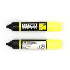 SENNELIER 申內利爾 Abstract 壓克力 3D 立體筆顏料 502 螢光黃 2入, 27ml, 1色