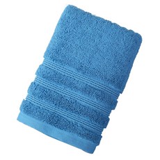 Blue Square 3條線浴巾 600g TW-BL4, 藍色, 1個