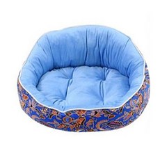 Homecaron 寵物素色睡床, 藍色, 1個