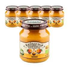 루돌프 유기농 퓨레, 망고맛, 6개, 120g