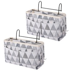 빌드온 걸이형 정리 수납함, 회색삼각, 2개