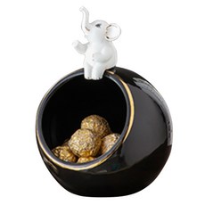 Harvestival大象鑰匙收納盒, 黑色的, 1個