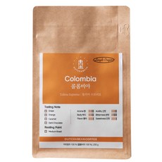 DUTCH&BEAN 哥倫比亞托利馬Supremo高級單品咖啡豆, 200g, 1包, 無研磨咖啡豆