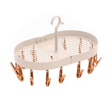 掛式曬衣夾晾衣架 蜜桃色, 單一顏色, 1個