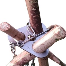 집이조아 스테인리스 스틸 삼각 야외 휴대용 피크닉 모닥불 냄비 받침대, 1개