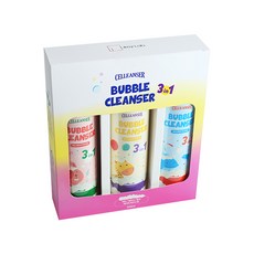 리키랩 유아용 버블클렌저 레드 + 옐로 + 블루 베이비파우더향 세트, 1세트, 250ml
