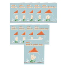 花朵笑臉卡片, 混合顏色, 10個