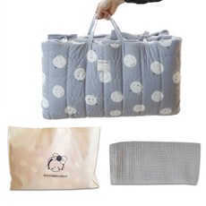 夢豆腐魔浪魔浪多合一午睡被+替換紗布夏季被子+收納袋套裝, 灰色(主商品)+灰色(替換用)