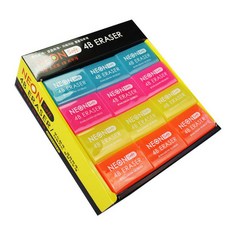 敏捷烏龜 霓虹軟4B橡皮擦 36入, 隨機出貨, 1個