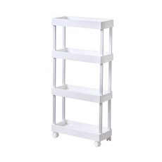 사각 다용도 틈새 수납 트롤리 4단, 혼합색상