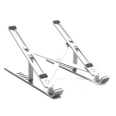 디지티 알루미늄 휴대용 접이식 방열 노트북 스탠드 160 x 240 x 69~118 mm, 실버, 1개