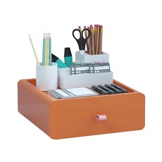 책상 수납박스, 오렌지, 1개