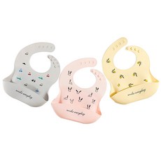 JOY MULTI 軟式矽膠圍兜, 隨機出貨, 3入