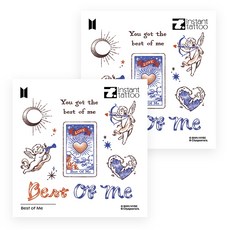 instant tattoo BTS Best of Me 紋身貼紙, 混色, 2個