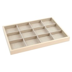 托盤飾品收納盒 款式5 35.5 x 24.5 x 3 cm, 1個, 米色