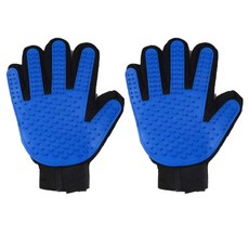 Tobdream 寵物梳子矽膠手套 23 x 18cm, 藍色, 2個
