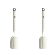 海綿杯瓶清潔刷, 白色的, 2個