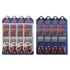 漫威 男童用 12支鉛筆 2種套組 2B, 混合顏色, 4套