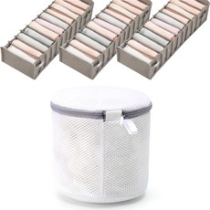 Shopping Joy 內衣抽屜隔板收納整理盒 3件組 + 內衣洗衣網組合, 1套