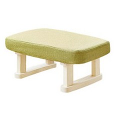 클린온 패브릭 다용도 발받침 스툴, 그린