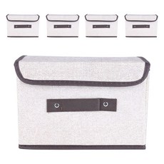 빌드온 다용도 접이식 수납함 S, 크림 화이트, 5개