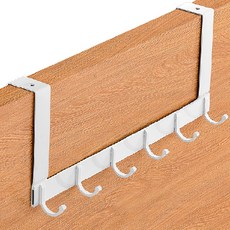 多用途門後掛勾 6連勾, 白色的, 1個