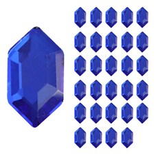 金色迷你六角形美甲貼飾 30入, 鈷藍色, 1個