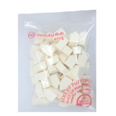 Beautyrub 5角形粉撲 大包裝, 白色的, 1個