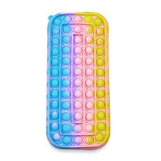 MalangJelly Push Pop 按壓泡泡鉛筆盒 L, 彩虹, 1個
