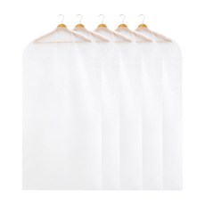 半透明素色西裝套袋, 5個, 1件