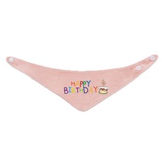 리토가토 반려동물 레터링 스카프 생일축하1 M, 핑크, 1개