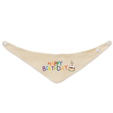 리토가토 반려동물 레터링 스카프 생일축하1 L, 옐로우, 1개