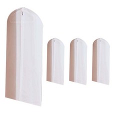 拉茲尼 掛式衣服防塵套 白色 小號 60 x 90 cm, 4個, 1入