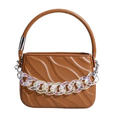 클래식 화이트 체인 숄더백