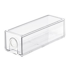 Maum Ium Market 存儲物品冰箱透明儲物盒白色 12.3 x 33.4 x 11cm, 1個, 1件