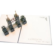 이음드림 런던 브릿지 3D 입체 팝업카드, 다크블루, 1개